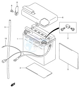 VS800 (E3-E28) INTRUDER drawing BATTERY