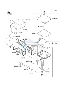 KVF360 4x4 KVF360ADF EU GB drawing Air Cleaner