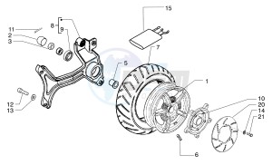 Super Hexagon 180 GTX 12 inch drawing Rear Wheel