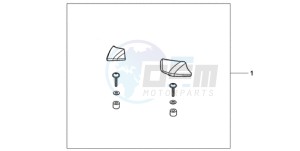 NT700VA Europe Direct - (ED) drawing PILLION ARMREST SET