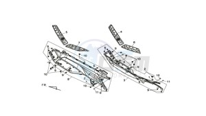 MAXSYM 400 EFI drawing FOOTREST / FRAME COWLING