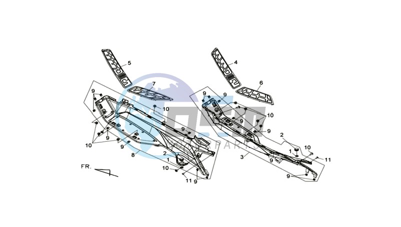 FOOTREST / FRAME COWLING