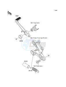 NINJA ZX-6R ZX600R9F FR GB XX (EU ME A(FRICA) drawing Brake Pedal