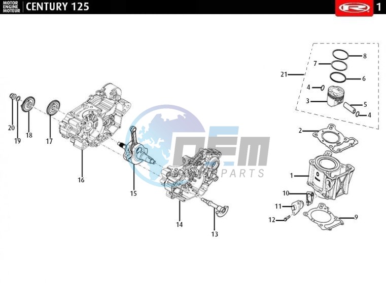 CYLINDER - CRANKSHAFT  EURO4