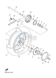 FJR1300A FJR1300A ABS (1CYJ) drawing REAR WHEEL