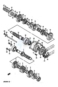 RGV250 1989 drawing TRANSMISSION