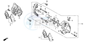 CBR600F2 drawing FRONT BRAKE CALIPER (CBR600FS/3F/T/3T/SET)