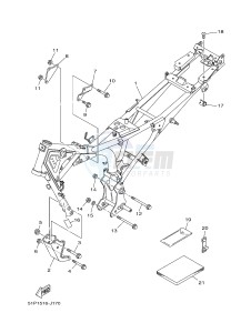 YBR125ESD (51P3) drawing FRAME