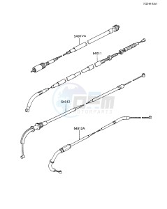 ZX 750 A [GPZ 750] (A1-A2) [GPZ 750] drawing CABLES