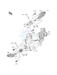 KX250F KX250ZGF EU drawing Footrests