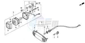 TRX300EX FOURTRAX 300 EX drawing TAILLIGHT