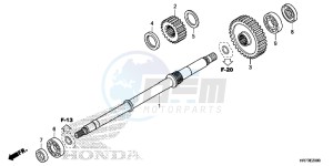 TRX420FA5F TRX420F Europe Direct - (ED) drawing FINAL SHAFT