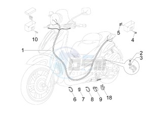 Beverly 250 Tourer e3 drawing Main cable harness