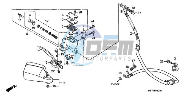 FR. BRAKE MASTER CYLINDER (XL1000VA)