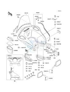 KZ 1000 P [POLICE 1000] (P20-P24) [POLICE 1000] drawing COWLING-- P21_P22_P24- -