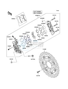 NINJA ZX-10R ZX1000E8F FR GB XX (EU ME A(FRICA) drawing Front Brake