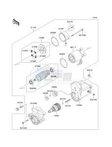 KAF 950 G [MULE 4010 TRANS4X4 DIESEL] (G9F-GAF) GAF drawing STARTER MOTOR