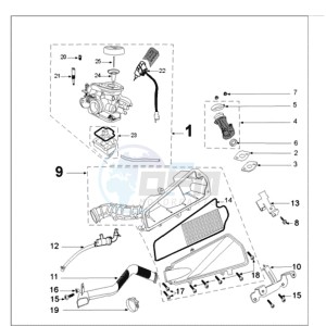 FIGHT 3 4T LE MANS drawing CARBURETTOR