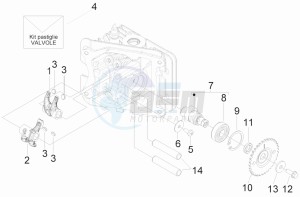 S 50 4T 4V College drawing Rocking levers support unit