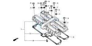 CBX750P2 drawing CYLINDER HEAD COVER