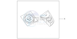 CBR600RA9 Korea - (KO / ABS) drawing TANKPAD / FUEL LID COVER