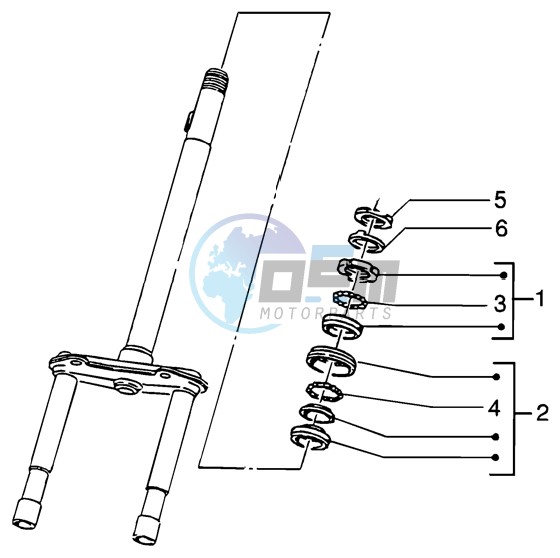 Steering bearing ball tracks