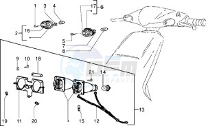 NTT 50 equel to Piaggio NRG mc1 drawing Front light