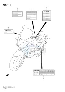 DL650 (E3) V-Strom drawing LABEL (DL650AL1 E3)