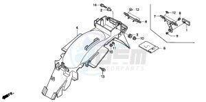 CB250 NIGHTHAWK drawing REAR FENDER