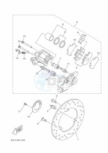 YZF125-A YZF-R125 (BNU1) drawing REAR BRAKE CALIPER