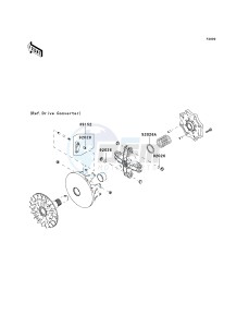 KVF 650 G [BRUTE FORCE 650 4X4I HARDWOODS GREEN HD] (G6F-G9F) G7F drawing OPTIONAL PARTS-- DRIVE CONVERTER- -