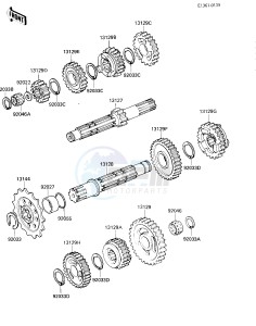 KX 250 C [KX250] (C2) [KX250] drawing TRANSMISSION -- 84 KX250-C2- -