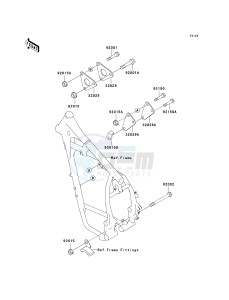 KL 650 A [KLR650] (A15-A19) [KLR650] drawing ENGINE MOUNT