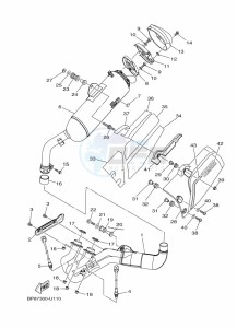 XT1200Z XT1200Z SUPER TENERE ABS (BP87) drawing EXHAUST