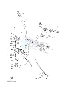 YFM700FWAD YFM70GPSH GRIZZLY 700 EPS SPECIAL EDITION (B1A4) drawing STEERING HANDLE & CABLE