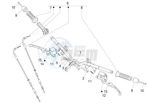 GTS 300 HPE 4T-4V IE ABS E4 (EMEA) drawing Handlebars - Master cil.