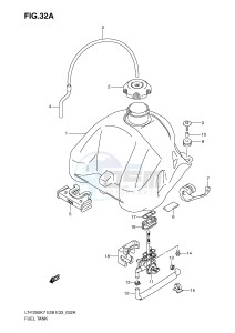 LT-F250 (E28-E33) drawing FUEL TANK (MODEL K9 L0)