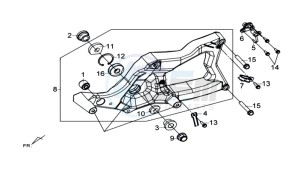 MAXSYM 600I ABS drawing REAR FORK - REAR SUSPENSION