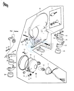 KDX 250 B [KDX250] (B1) [KDX250] drawing HEADLIGHT -- 81KDX250-B1- -