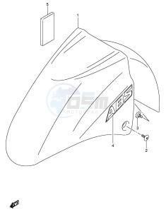 AN650 (E2) Burgman drawing FRONT FENDER (MODEL K3 K4)