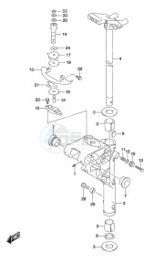 DF 9.9B drawing Swivel Bracket Tiller Handle w/Power Tilt