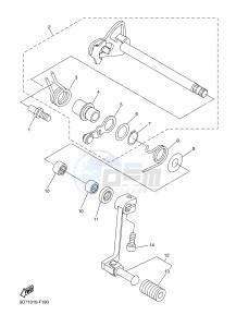 WR250R (32DR) drawing SHIFT SHAFT