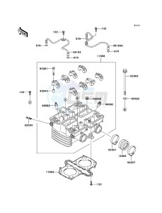 KLE500 KLE500-B1P GB XX (EU ME A(FRICA) drawing Cylinder Head