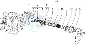 Hexagon 125 GT drawing Driven pulley