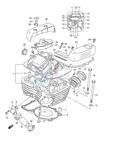 VZ800 (E3-E28) MARAUDER drawing REAR CYLINDER HEAD