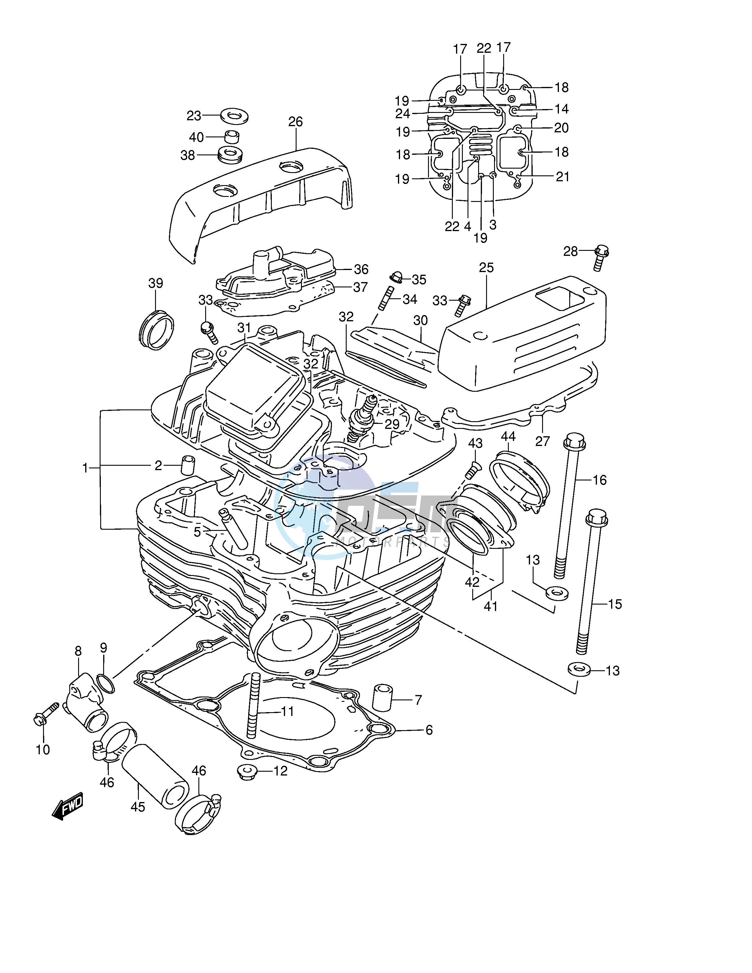 REAR CYLINDER HEAD