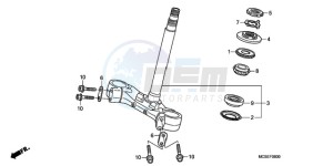 ST1300A9 UK - (E / ABS MKH MME) drawing STEERING STEM