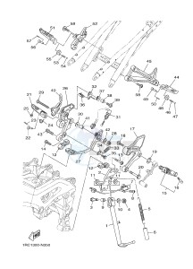 MT09A MT-09 ABS 900 (2DRN) drawing STAND & FOOTREST