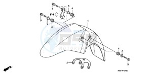 CBF125MB drawing FRONT FENDER