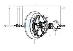 Liberty RST 200 drawing Front wheel